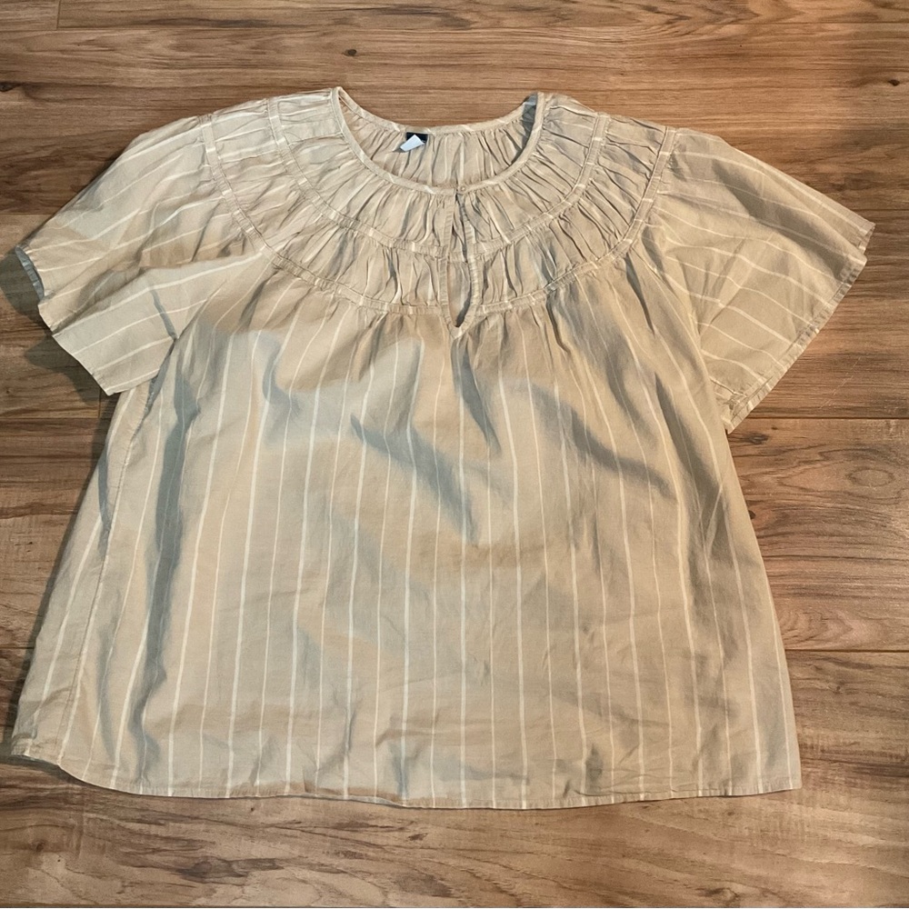 Old Navy Women's Beige Striped Blouse